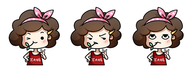 他们为万大妈这位虚拟网红 设计了一个新LOGO
