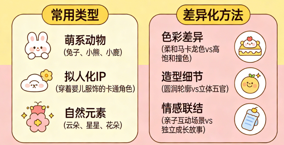 婴儿包装上常用的卡通IP/动物形象怎么选？如何做出差异化？