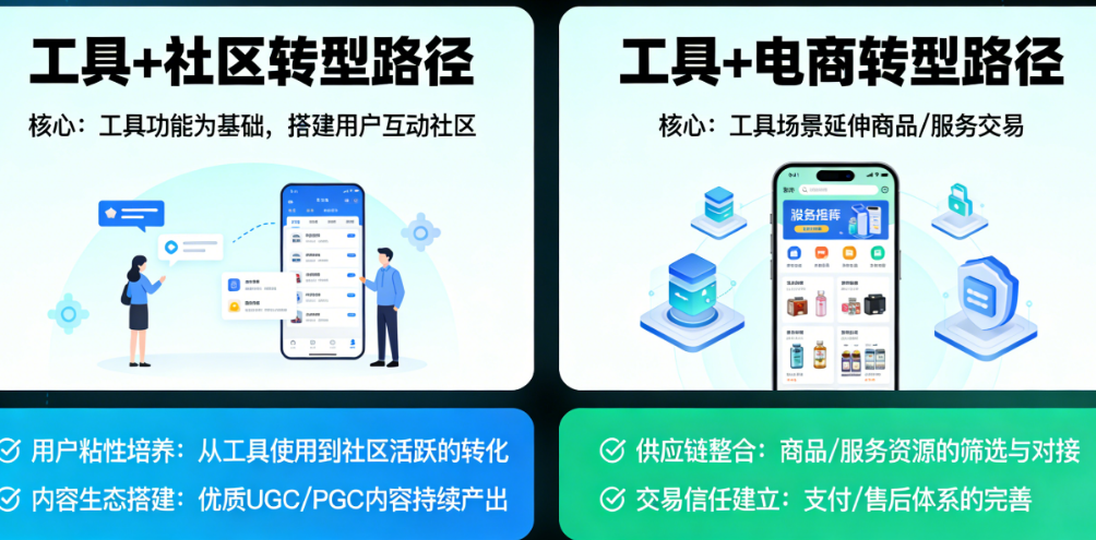 垂直工具APP怎么转型成“工具+社区”或“工具+电商”？难点在哪？