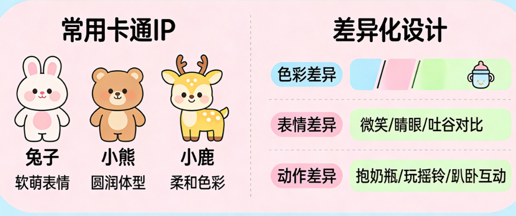 婴儿包装上常用的卡通IP/动物形象怎么选？如何做出差异化？