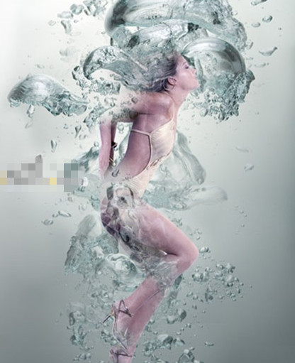 ps合成水中美女 个人艺术照处理教程