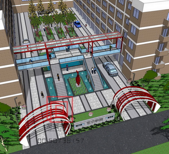 浙江某大学中庭设计方案2