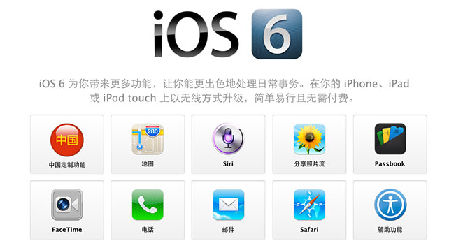 苹果iOS 6的不足之处