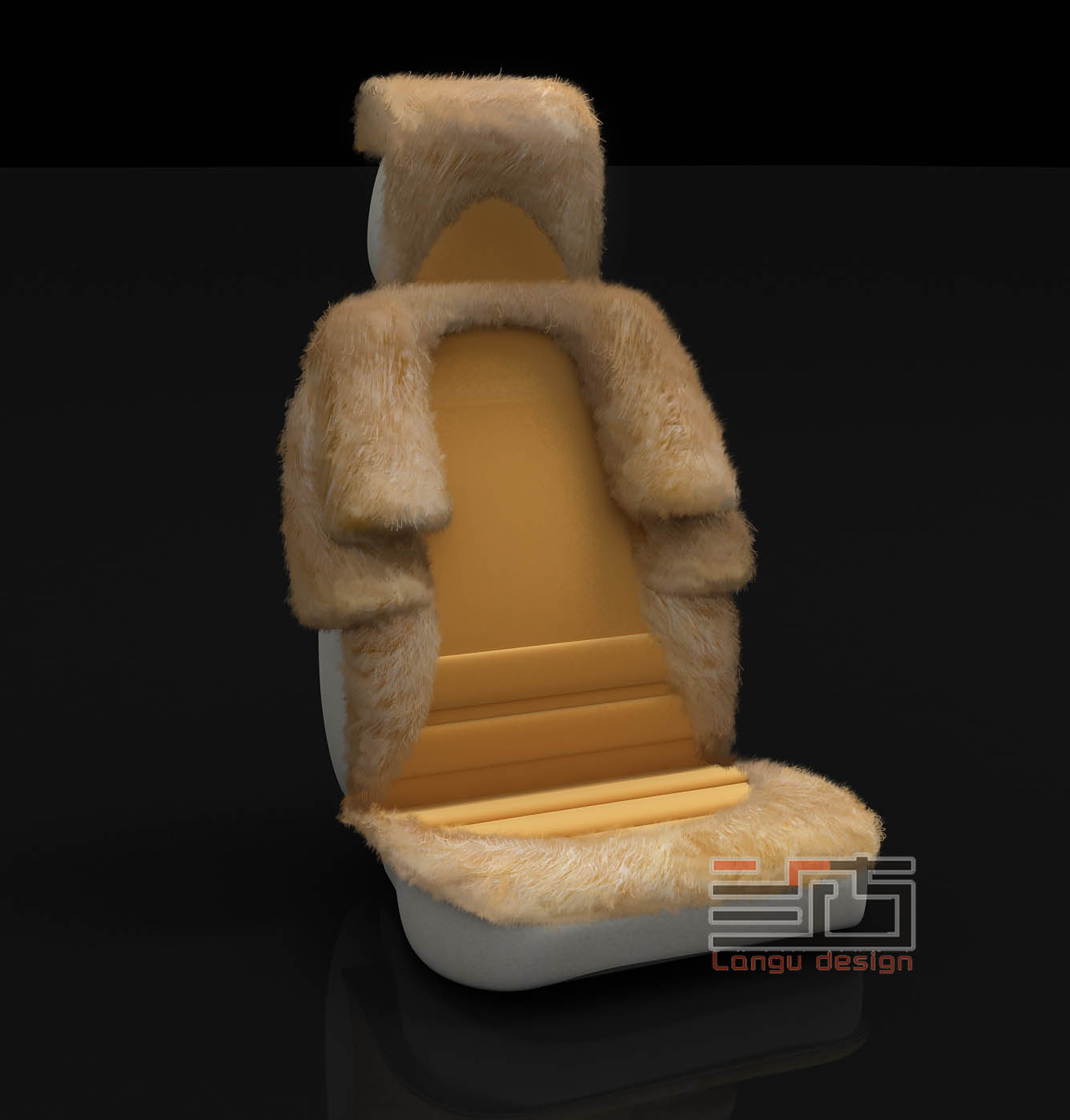 汽车坐垫设计 汽车仿毛坐垫 汽车四季坐垫设计