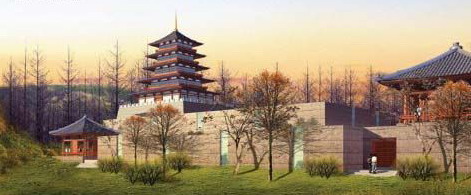 中国古建筑效果图欣赏 经典仿古建筑效果图