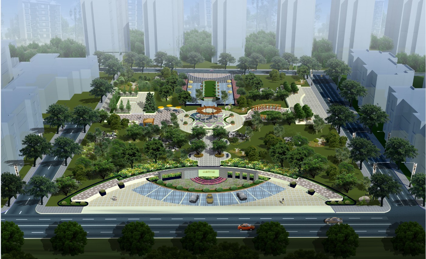 洛阳南唐御花园鸟瞰