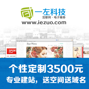 个性网站定制3500元/一左科技网站建设
