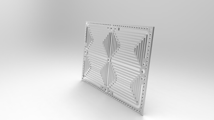 一款产品上盖的散热孔花纹设计