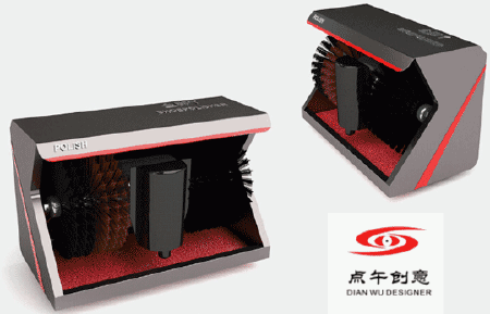 擦鞋机外观及结构设计