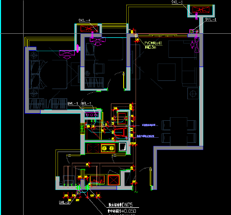 家居、样板房水电施工图