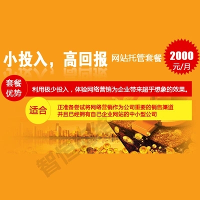 智恒网络网站托管代运营包月套餐|中小企业必做