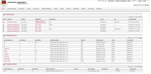 Hartson-Kennedy 订单管理系统