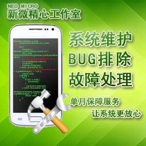系统维护服务/BUG排除/故障处理