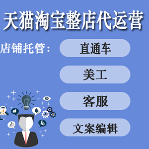 天猫店淘宝店托管代运营直通车计划美工设计店铺装修专业客服团队