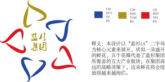 蓝杉集团logo设计