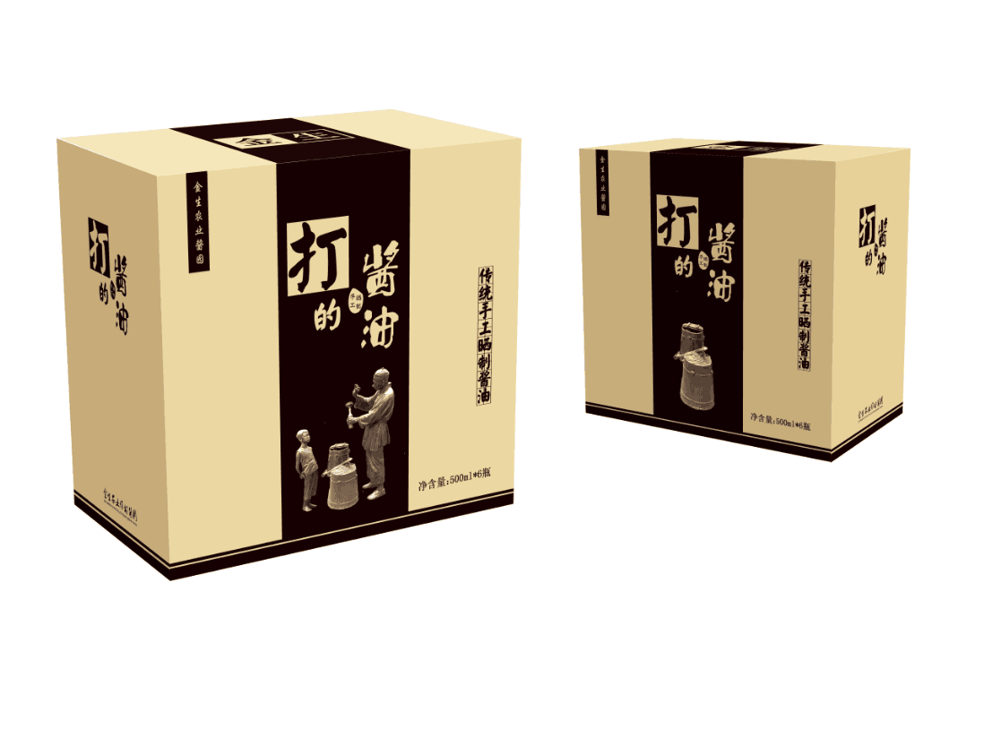 传统手工晒制酱油包装设计