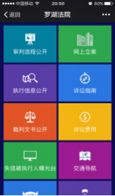 深圳市罗湖法院微信公众平台建设
