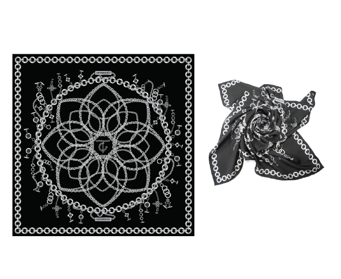 为国内知名品牌TOMCHAI设计方巾图案