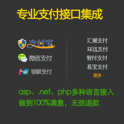 支付接口集成开发_环迅易宝智付在线支付接口开发制作微信接口