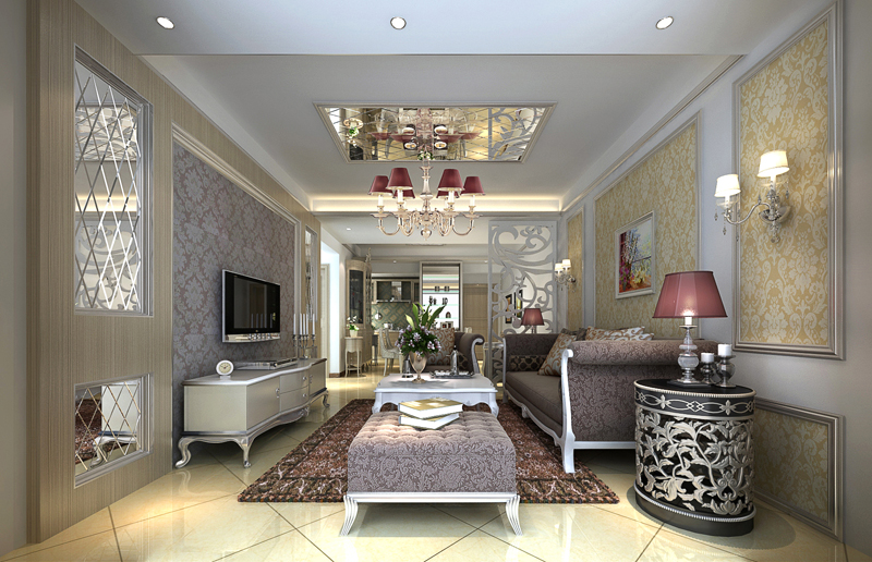 欧式客厅效果图