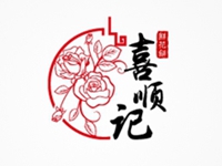 鲜花玫瑰饼店logo设计