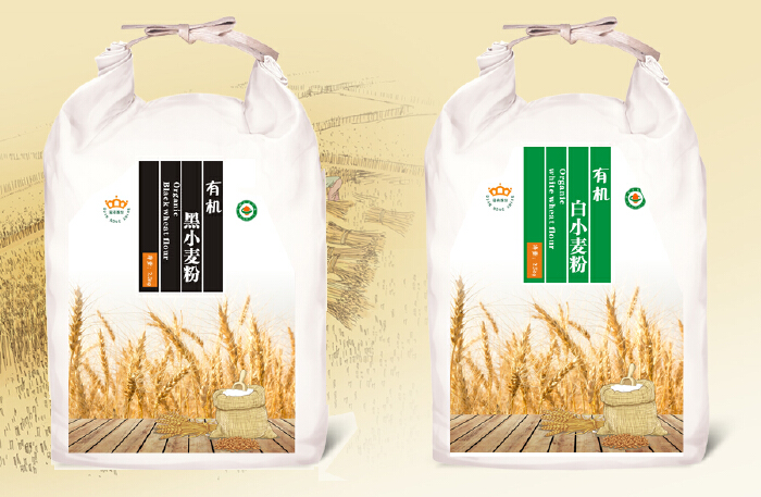 有机黑小麦粉包装设计