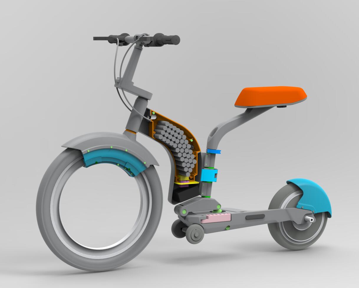 一款便于折叠的新能源代步工具