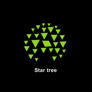 树 几何 方块  装饰 logo
