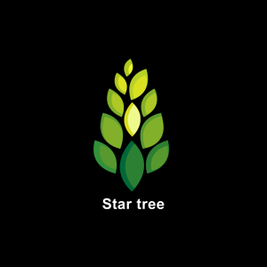 树 水滴 几何 叶子 logo