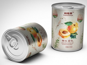 黄桃罐头包装设计