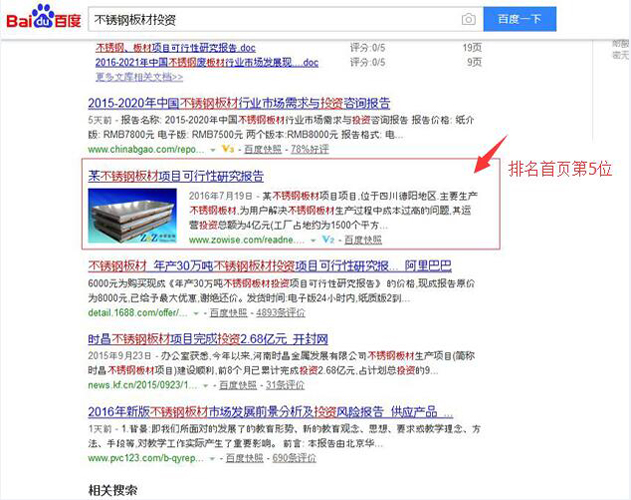 为中哲咨询所做的seo