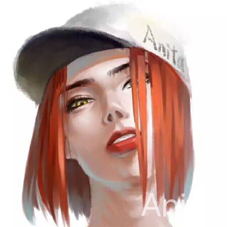 电脑绘制，人像精致肖像，游戏动画人物插画