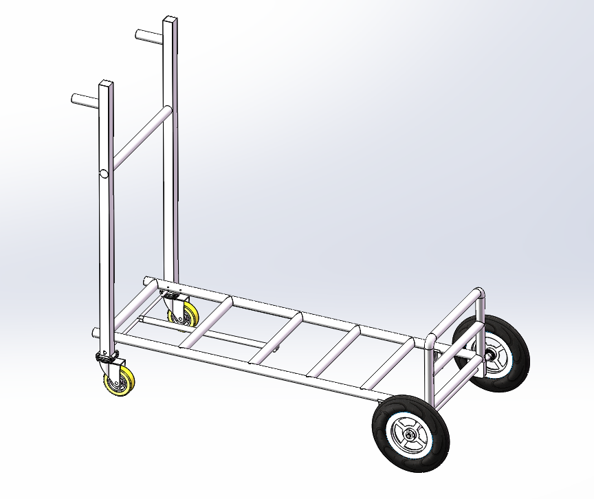 一种后轮可折叠的手推车