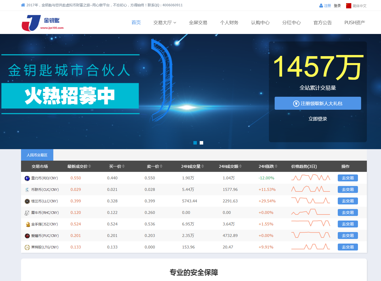 金钥匙数字货币交易平台