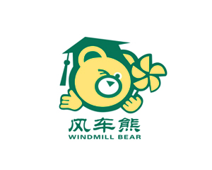 风车熊童装logo设计