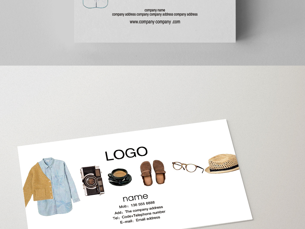 一组简约服装店名片设计欣赏