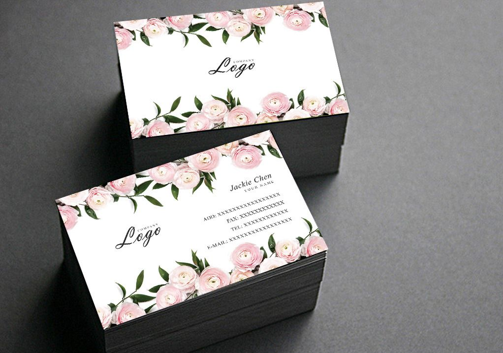 非常好看的花店名片设计欣赏-一品威客网