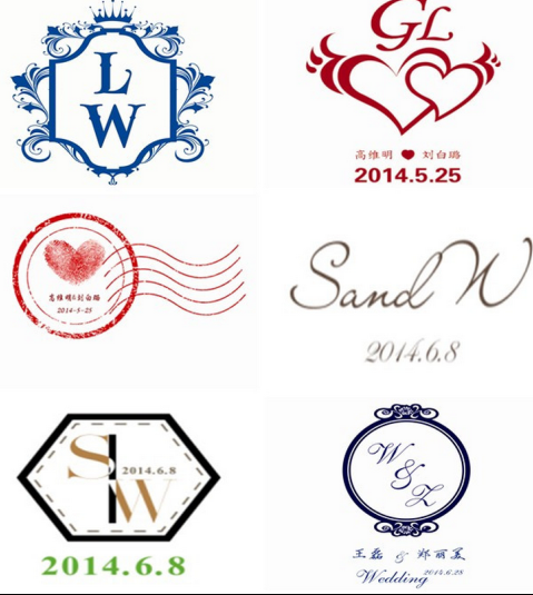 这些婚礼logo总有一款是你喜欢的