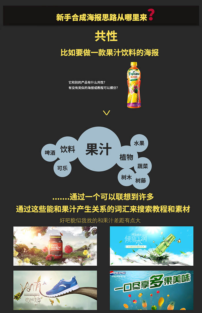 用ps制作非常大气的水果饮料海报封面
