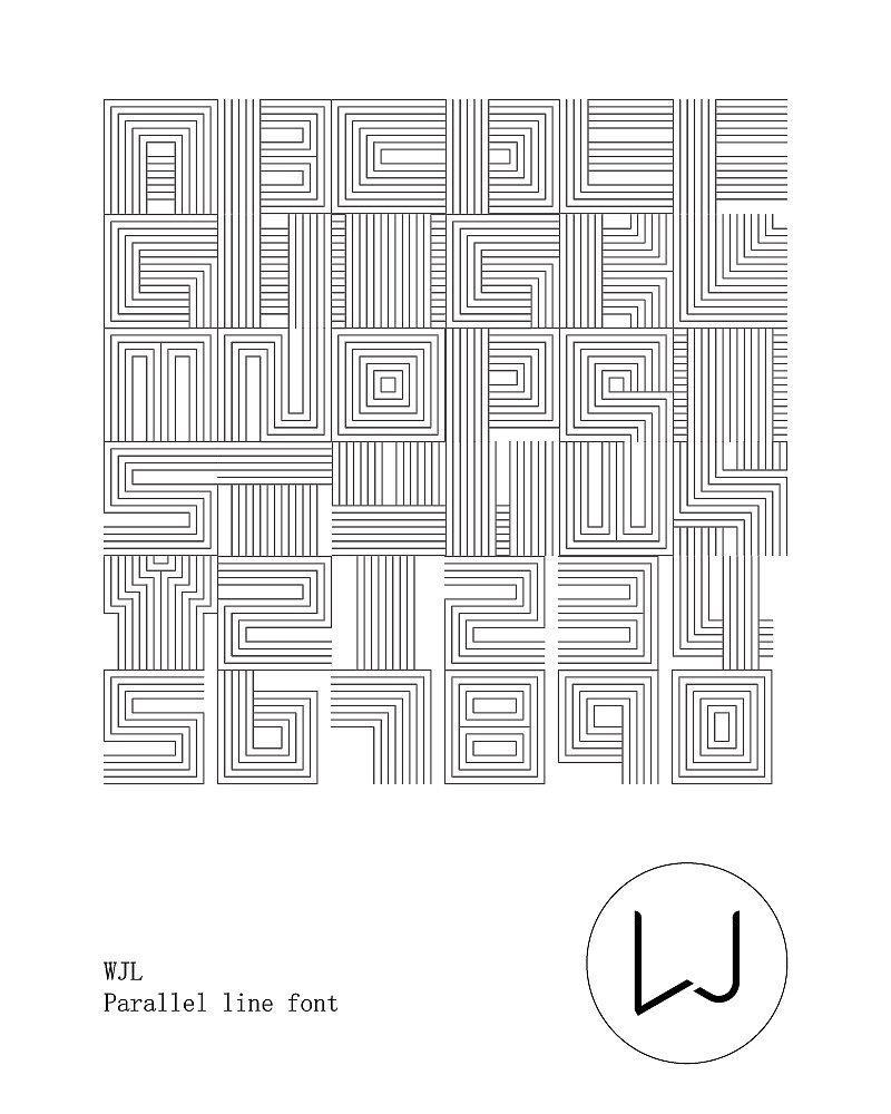 平行线体英文字体