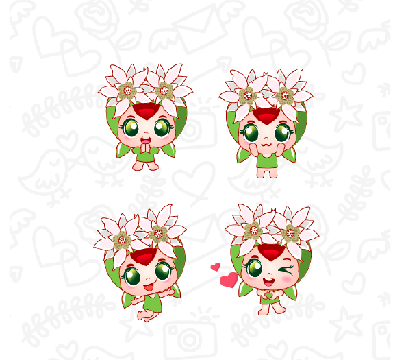 植物卡通形象吉祥物原创设计