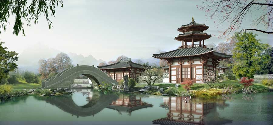 古建园林效果图欣赏