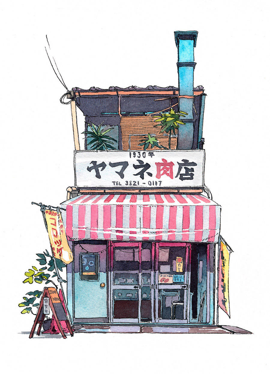 Mateusz Urbanowicz东京店面插图设计