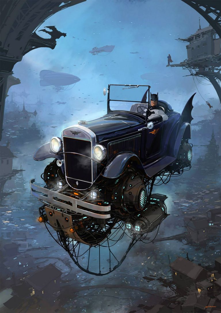 Alejandro Burdisio概念插画设计：飞翔的汽车