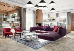 现代简约客厅装修创意效果图