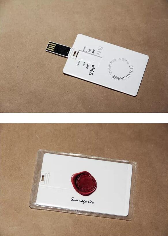 独家定制火漆LOGO 名片U盘8G限量火漆名片卡片式