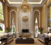 欧式别墅客厅吊顶装修效果图