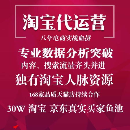 淘宝整店托管代运营天猫店铺托管代运营 爆款打造 达人推广 淘客打爆