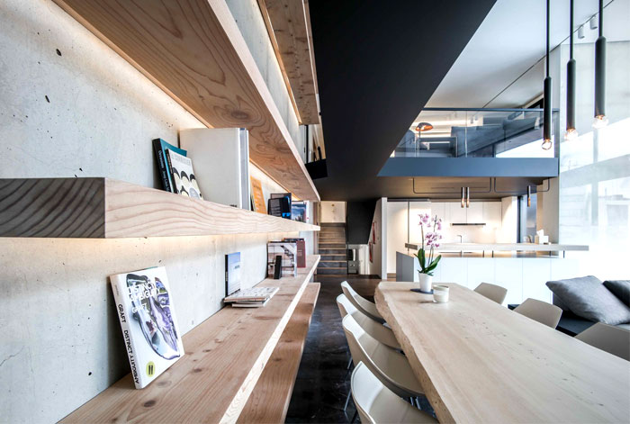 优雅时尚风格的现代简约Loft住宅设计