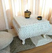 藤编实木飘窗桌白色简约榻榻米茶几宜家窗台电脑炕桌欧式地台